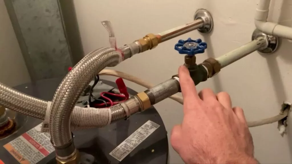 connecting the water heater to the supply